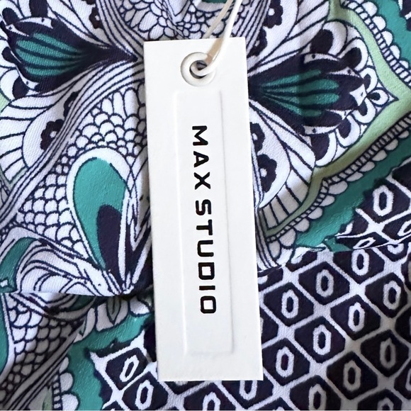 Max Studio Teal Boho Racerback Beachy Vacation Maxi Dress Size S NWT - Picture 8 of 12